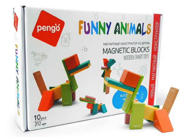 Магнитный конструктор Pengo Funny Animals