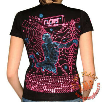 Женская светящаяся футболка Cyber Evolution