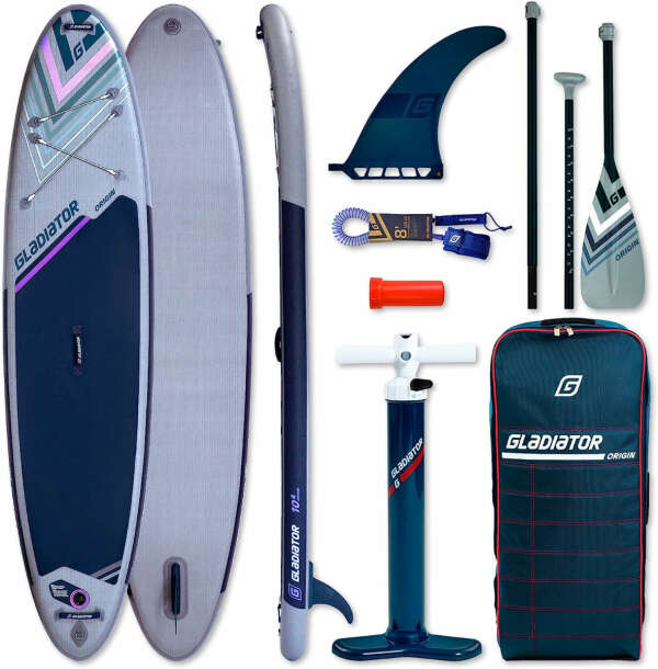 Gladiator Origin 10.4 Inflatable Paddle Board - 26 PSI Ultimate Technology 10.4ft Stand Up Paddleboard - 4.75" Thick Paddle Boards with Accessories - Ultra-Light Inflatable SUP Board, Boards - Amazon Canada