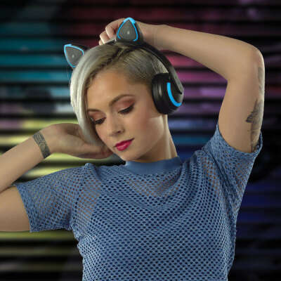 Wireless Cat Ear Headphones with Removable Ears