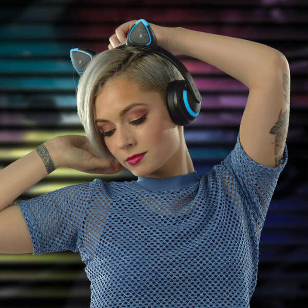 Wireless Cat Ear Headphones with Removable Ears