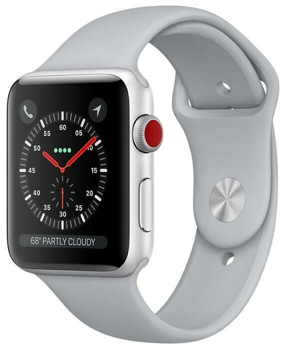 Часы Apple Watch Series 3 Cellular 38mm Aluminum Case with Sport Band — Умные часы и браслеты — купить по выгодной цене на Яндекс.Маркете