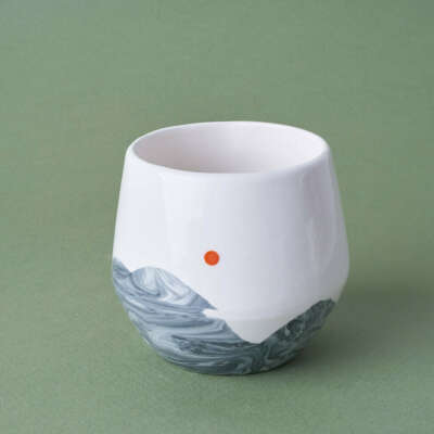 Бокал "Япония" черно-белый, 270 мл — Agami Ceramics