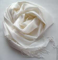 Палантин/шарф...,белый и теплый