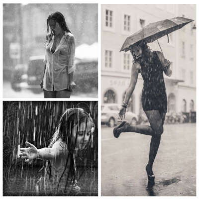 «Дождливая» фотосессия