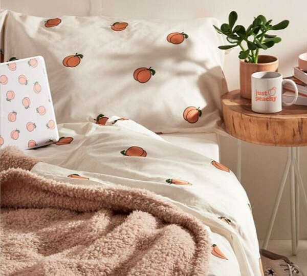 Peach Duvet Cover Set