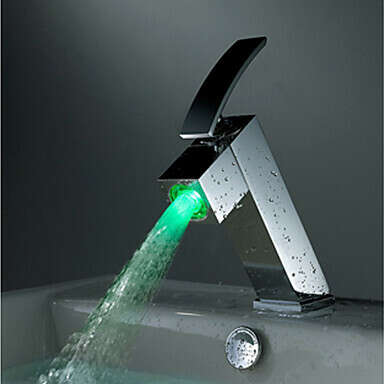 Classic Color Changing LED Waterfall Bathroom Sink Faucet – FaucetSuperDeal.com