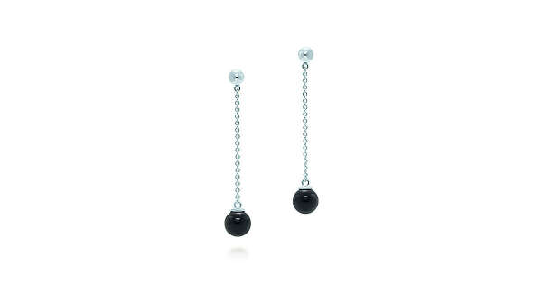 Tiffany & Co. -  Ziegfeld Collection:Black Onyx Drop Earrings