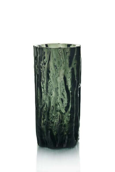 Хрустальная ваза для цветов "Кора" h-200 d-92 (дымчатая)