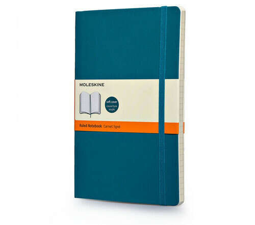 Moleskine Classic Soft (в линейку) 13*21, бирюзовый"