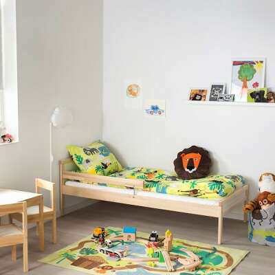 СНИГЛАР Каркас кровати с реечным дном - бук - IKEA