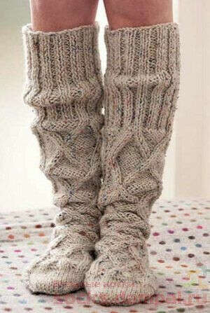 Теплые вязаные носки