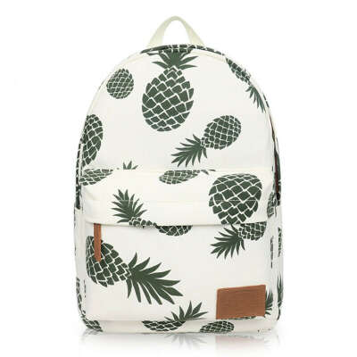 Women&#039;s Canvas Pineapple Printed Backpack - Ult Travel Bag