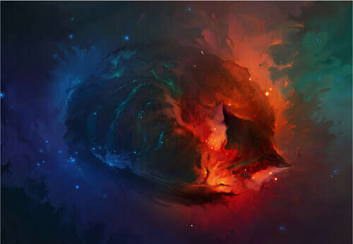 Чебоха Артем. Принт "Sleeping Cat Nebula" А3
