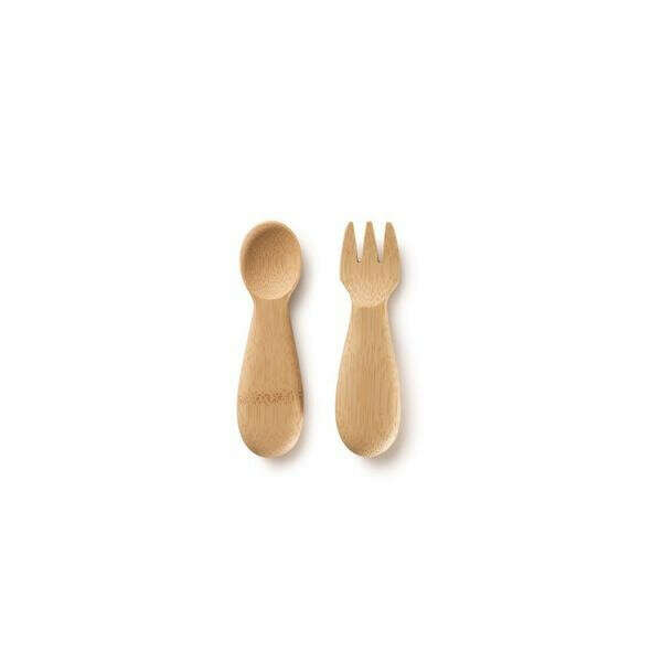 Bamboo Toddler Fork & Spoon (12M+) - Organic Kids Products