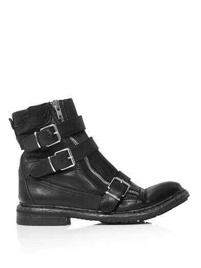 Buckle Detail Zip Ankle Boots