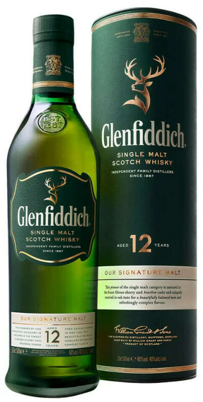 Виски Glenfiddich 12 y.o. 40% 0.5л