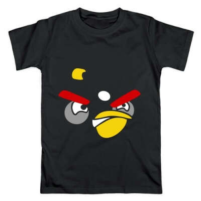 Мужская футболка Angry Birds. Black bomb