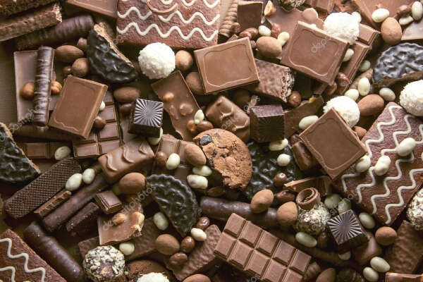 Много шоколада