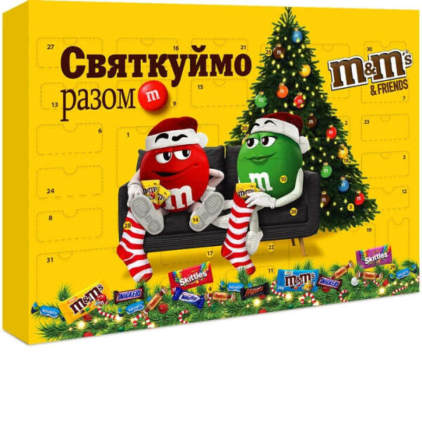 Набір M&M's&Friends Різдвяний календар 526.5 г