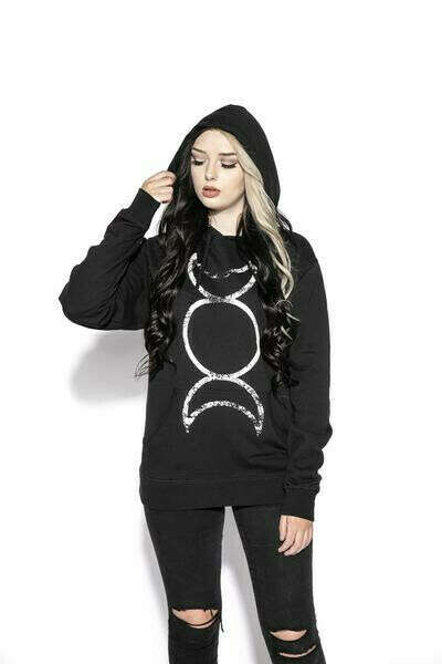 Triple Moon - Hooded Pullover Sweater
