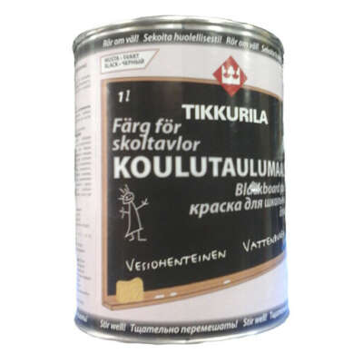 Tikkurila, краска для школьных досок (черная), 1 л.