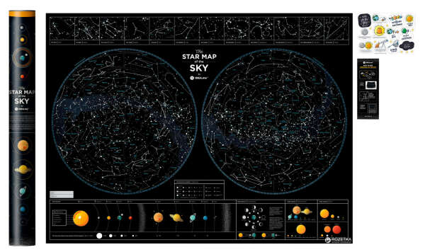 Star map of the sky