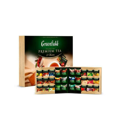 Подарочный набор чая ГРИНФИЛД в пакетиках 120 шт., GREENFIELD Premium Tea Collecton, ассорти из 30 вкусов