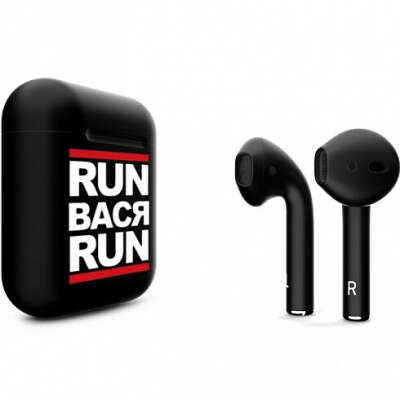 Купить беспроводные наушники apple airpods run вася run чёрные в официальном интернет-магазине iCases.ru