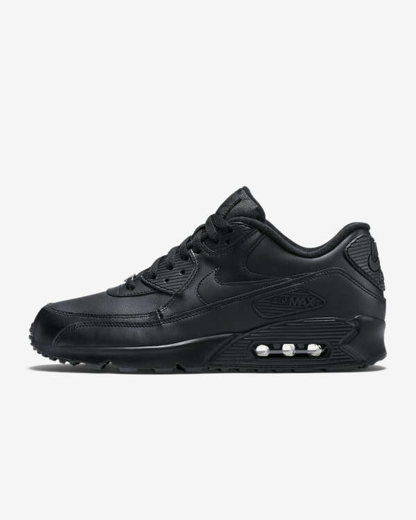 Черные Nike Air Max 90 Leather