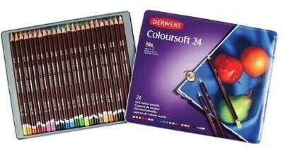 Цветные карандаши Derwent Coloursoft 24 цвета