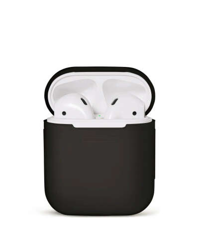 Черный чехол на airpods силиконовый