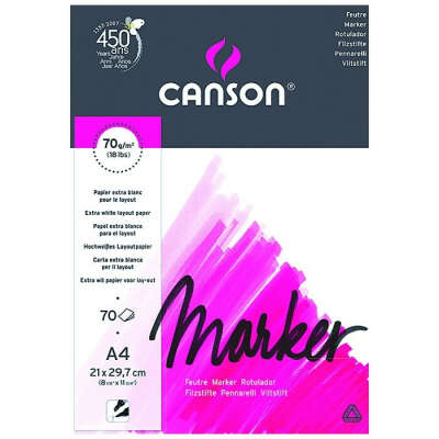 Альбом для маркера CANSON MARKER 70г/кв.м 210х297мм 70л склейка