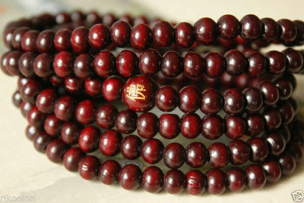 Sandalwood Buddhist Buddha Meditation 6mm*216 Prayer Bead Mala Bracelet/Necklace