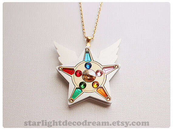 Sailor Star Yell Acrylic Necklace Sailor Starlights Fanart for Magical Girl and Mahou Kei Lovers