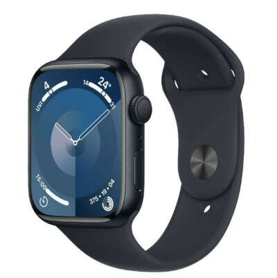 Apple Watch Series 9 45mm Midnight Aluminum Case with Sport Band