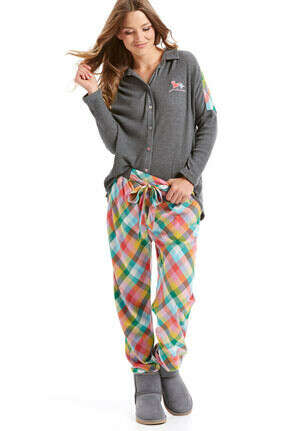 Multi Check Jogger Pj Pant