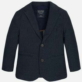 Mayoral Nukutavake Navy Jacquard Jacket |- happybabybella.com