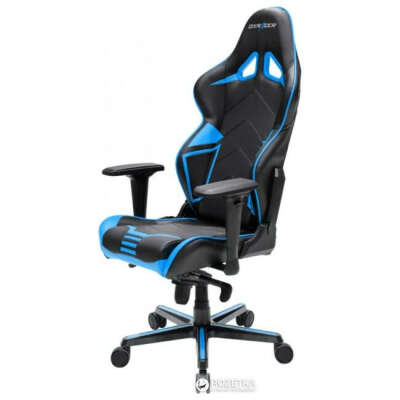Кресло для геймеров DXRacer Racing OH/RV131/NB (чёрное/голубые вставки) (61137)