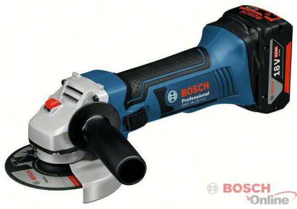 Аккумуляторная угловая шлифмашина Bosch GWS 18-125 V-LI Professional (125 мм)