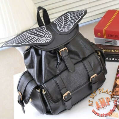 Черный рюкзак с крыльями Dark Angel
