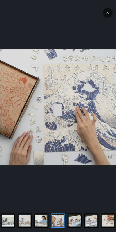 UNIDRAGON Original The Art Of Puzzle Большая Волна у Канагавы, 59 х 39 см, 1000 деталей