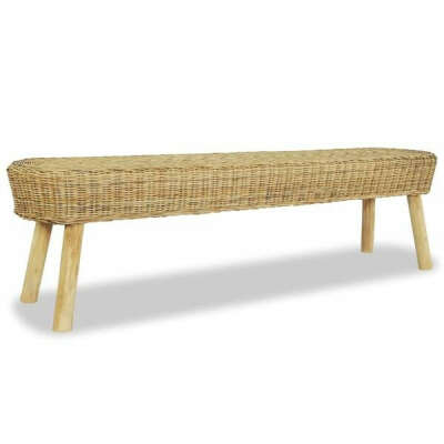 Hall Bench 160x35x45 cm Natural Rattan