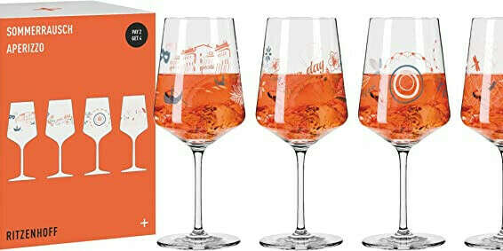 Ritzenhoff 6051003 Aperitif glass 4-piece set 500 ml – aperizzo glasses, motif fur – Series Sommerrausch F23 – Made in Germany : Amazon.nl: Home & Kitchen