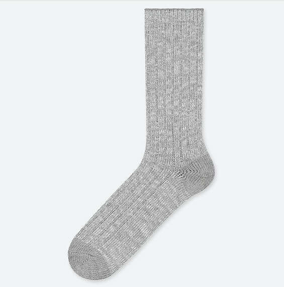 Однотонные тёплые клёвые носки Uniqlo