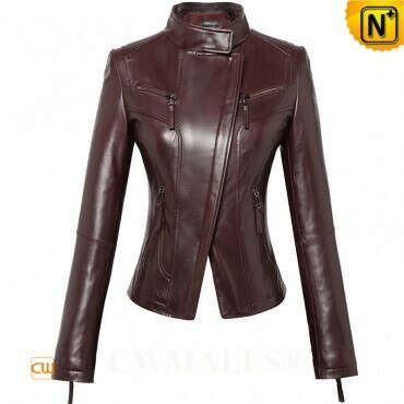 CWMALLS® Designer Leather Motorcycle Jacket CW607025
