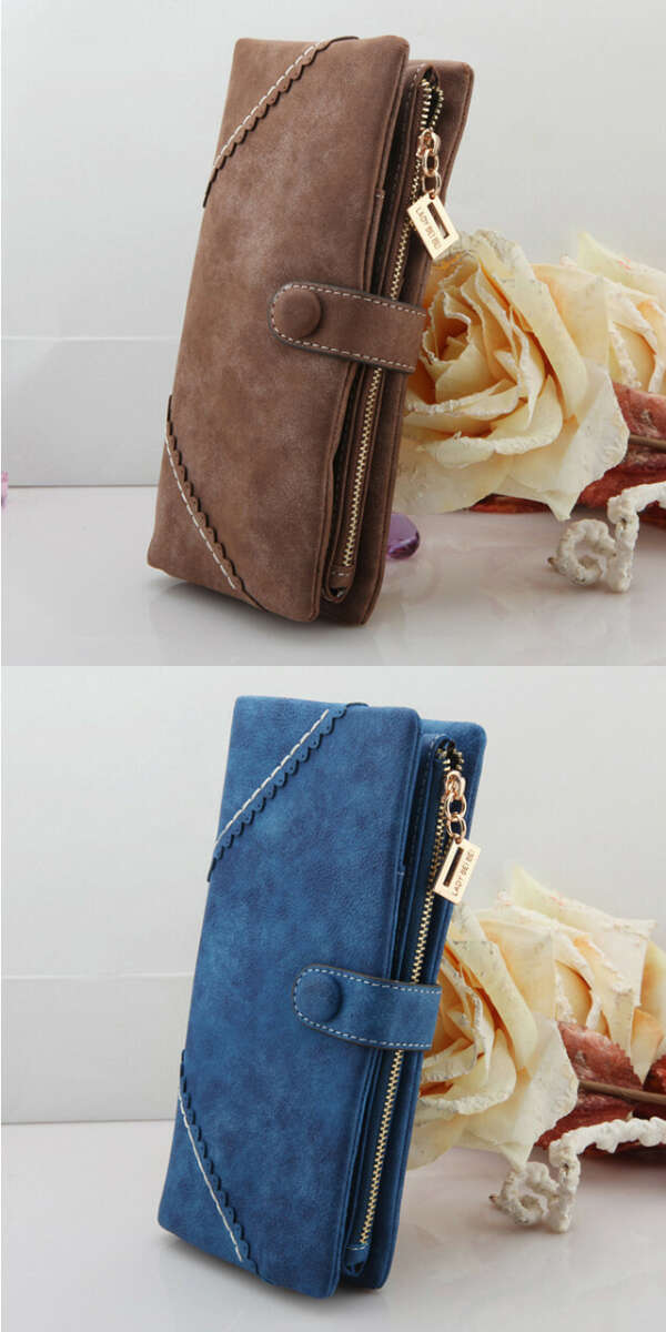 Новый женский винтаж мода кожаный бумажник кнопка клатч кошелек леди ретро длинные сумки сумки A2, принадлежащий категории Кошельки и относящийся к Багаж и сумки на сайте AliExpress.com | Alibaba Group