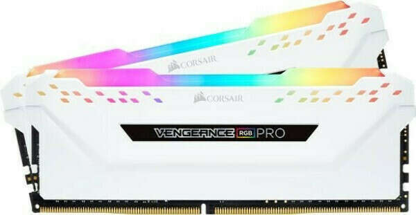 Оперативная память Corsair DDR4 16Gb (2x8Gb) 3000MHz pc-24000 Vengeance Pro RGB white (CMW16GX4M2C3000C15W)