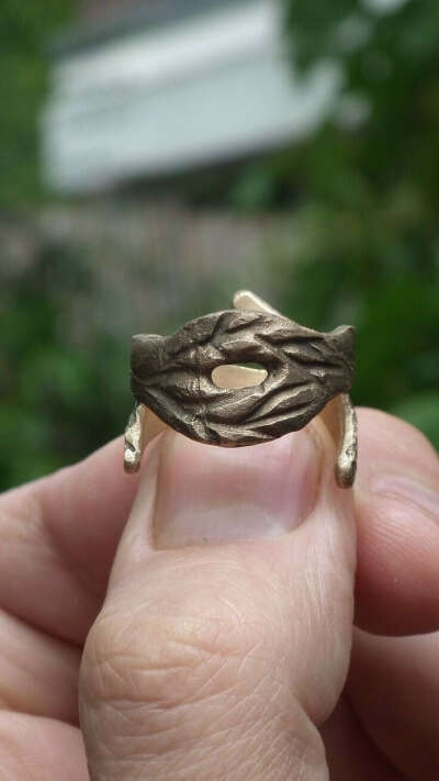 бронзовые кольца вдохновлённые природой