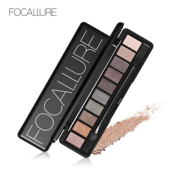 10 COLORS SET WOMEN WATERPROOF MAKEUP EYE SHADOW PALETTE EYEBROW EYE SHADOW WITH BRUSH